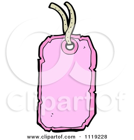 Clipart Of A Pink Retail Sales Tag 1 - Royalty Free Vector Illustration by lineartestpilot