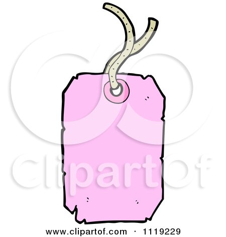 Clipart Of A Pink Retail Sales Tag 2 - Royalty Free Vector Illustration by lineartestpilot