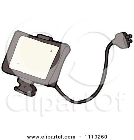 Cartoon Of A Computer Monitor - Royalty Free Vector Clipart by lineartestpilot
