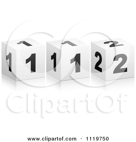 Clipart Of 3d 112 Cubes - Royalty Free Vector Illustration by Andrei Marincas