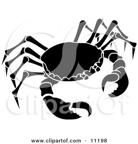 the Cancer Astrology Sign of the Zodiac, the Crab Clipart Illustration by AtStockIllustration