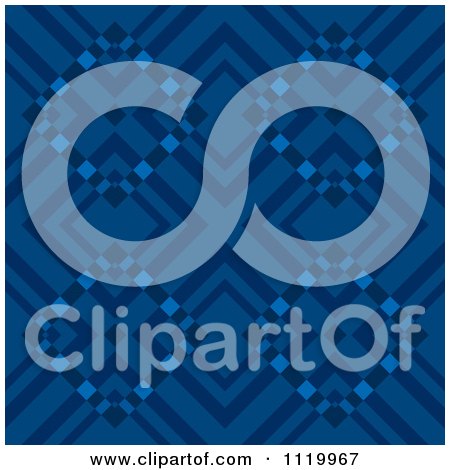 Clipart Of A Seamless Blue Diamond Pattern Background 2 - Royalty Free Vector Illustration by Cherie Reve