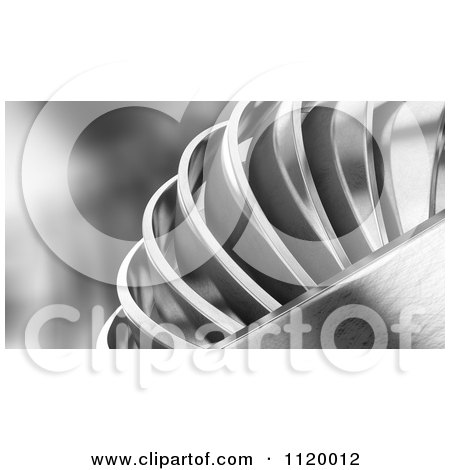Clipart Of Abstract 3d Shiny Metal Rings - Royalty Free CGI Illustration by Mopic