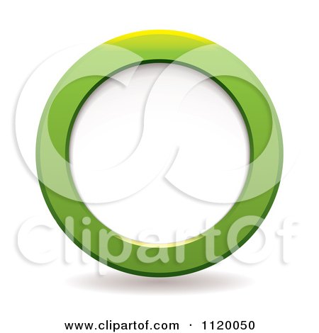 Clipart Of A Green Circle And Shadow - Royalty Free Vector Illustration by michaeltravers