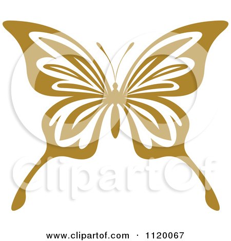 Clipart Of A Brown Butterfly - Royalty Free Vector Illustration by Vector Tradition SM