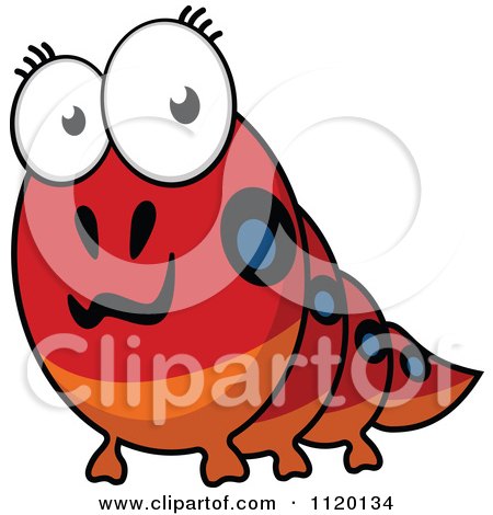 Cartoon Of A Happy Caterpillar - Royalty Free Vector Clipart by Vector Tradition SM