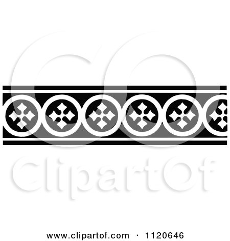 Clipart Of A Retro Vintage Black And White Border 1 - Royalty Free Vector Illustration by Prawny Vintage