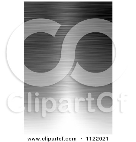 Clipart Of A Reflective Brushed Aluminum Metal Background - Royalty Free CGI Illustration by Arena Creative