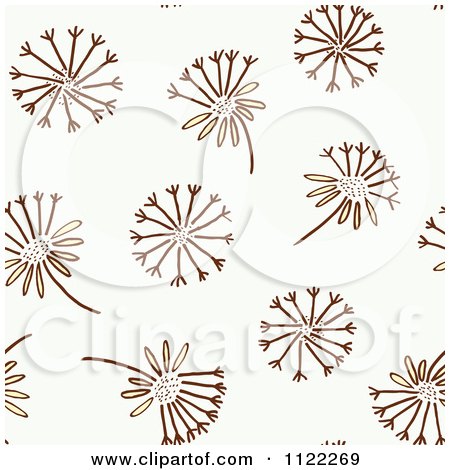 Clipart Of A Seamless Dandelion Wishy Blow Background Pattern - Royalty Free Vector Illustration by Cherie Reve