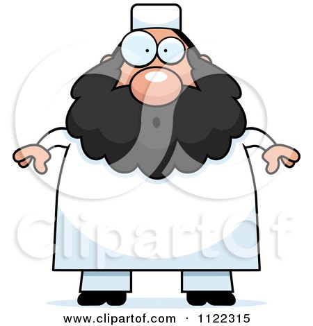 Cartoon Of A Surprised Chubby Muslim Man - Royalty Free Vector Clipart by Cory Thoman