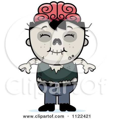 Cartoon Of A Happy Zombie Boy - Royalty Free Vector Clipart by Cory Thoman