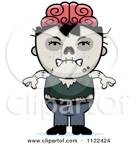 Cartoon Of An Angry Zombie Boy - Royalty Free Vector Clipart by Cory Thoman