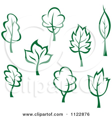 Clipart Of Green Trees - Royalty Free Vector Illustration by Vector Tradition SM
