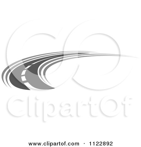 Clipart Of A Curve In The Road - Royalty Free Vector Illustration by Vector Tradition SM