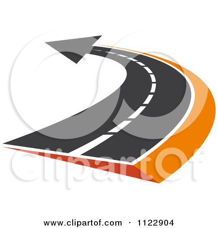 Clipart Of An Arrow Road 2 - Royalty Free Vector Illustration by Vector Tradition SM