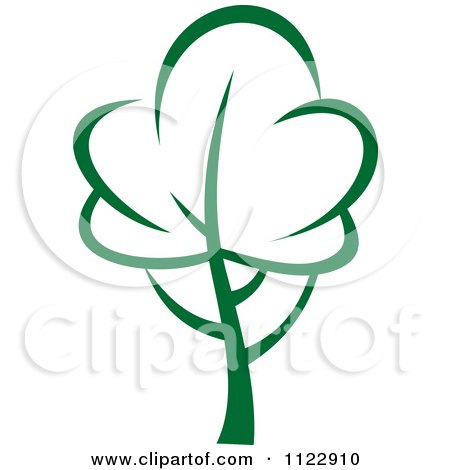 Clipart Of A Green Tree 2 - Royalty Free Vector Illustration by Vector Tradition SM