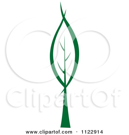Clipart Of A Green Tree 3 - Royalty Free Vector Illustration by Vector Tradition SM