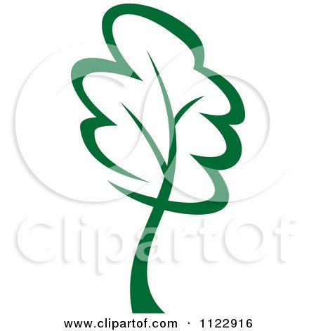 Clipart Of A Green Tree 6 - Royalty Free Vector Illustration by Vector Tradition SM