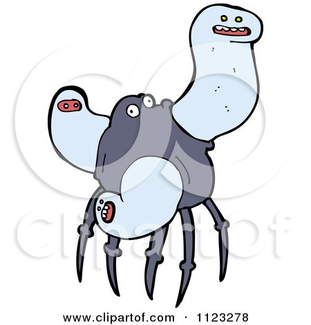 Fantasy Cartoon Of A Ghost Monster - Royalty Free Vector Clipart by lineartestpilot