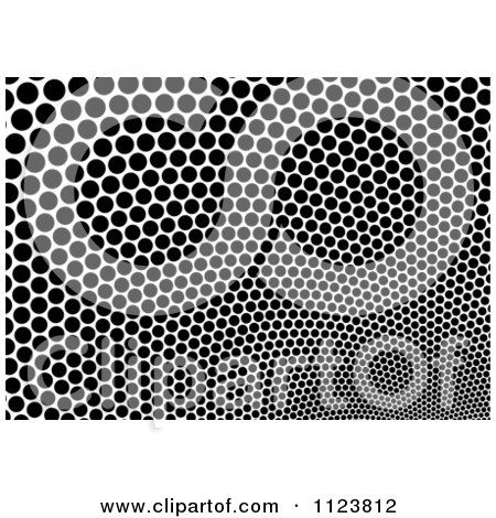 Clipart Of A Black And White Mesh Dot Texture - Royalty Free Vector Illustration by dero
