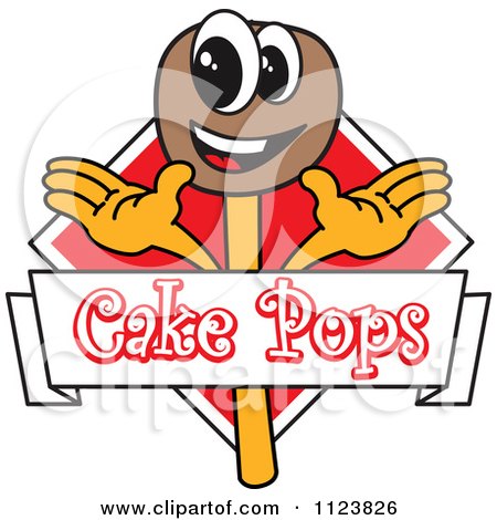 Cartoon Of A Cake Pops Logo 7 - Royalty Free Vector Clipart by Mascot Junction