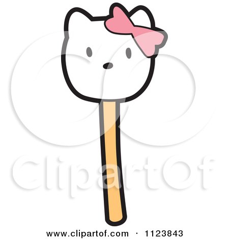 Cartoon Of A Cat Cake Pop Dessert - Royalty Free Vector Clipart by Mascot Junction