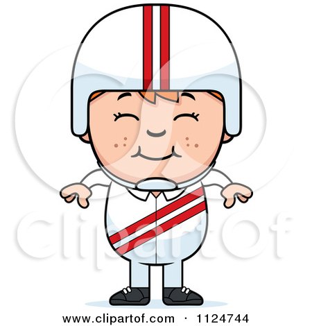 Cartoon Of A Happy Red Haired Daredevil Stunt Boy - Royalty Free Vector Clipart by Cory Thoman