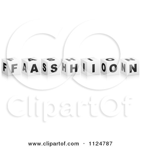 Clipart Of 3d FASHION Cubes - Royalty Free Vector Illustration by Andrei Marincas