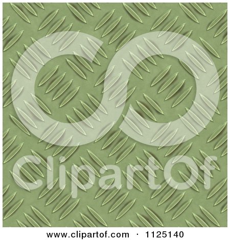 Clipart Of A Seamless Green Metal Diamond Plate Texture Background Pattern - Royalty Free CGI Illustration by Ralf61