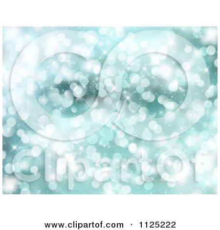 Clipart Of A Blue Christmas Bokeh Light Sparkle Background - Royalty Free CGI Illustration by KJ Pargeter
