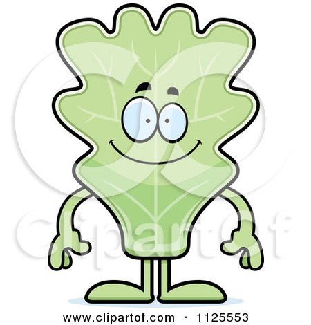Cartoon Of A Happy Lettuce Mascot - Royalty Free Vector Clipart by Cory Thoman