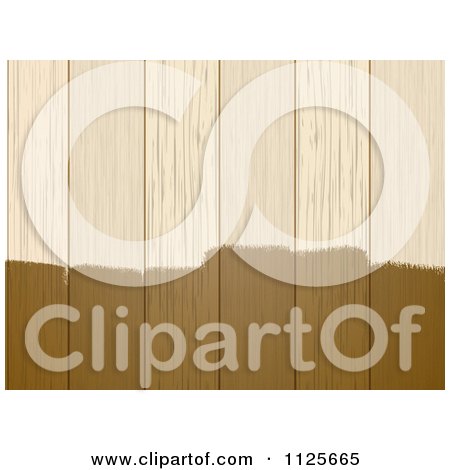 Clipart Of Varnish Wood Stain On Wood Panels - Royalty Free Vector Illustration by elaineitalia