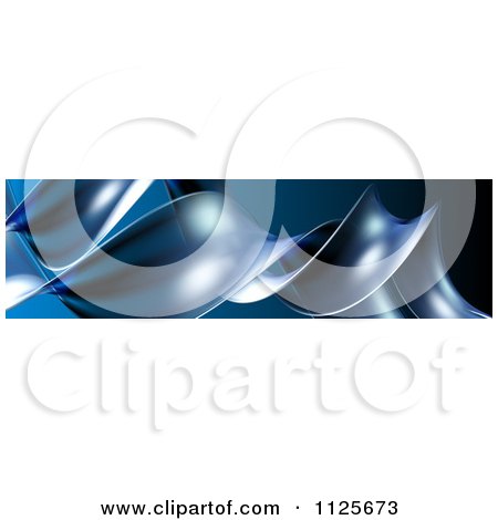 Clipart Of A 3d Border Of Blue Tendrils - Royalty Free CGI Illustration by chrisroll