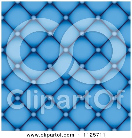 Clipart Of A Blue Leather Upholstery Background - Royalty Free Vector Illustration by michaeltravers