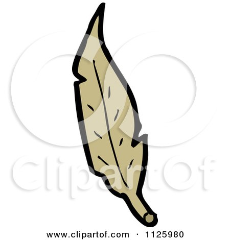 Cartoon Of A Brown Leaf - Royalty Free Vector Clipart by lineartestpilot