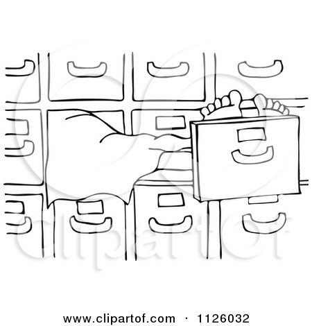 Cartoon Of An Outlined Dead Person In A Morgue - Royalty Free Vector Clipart by djart