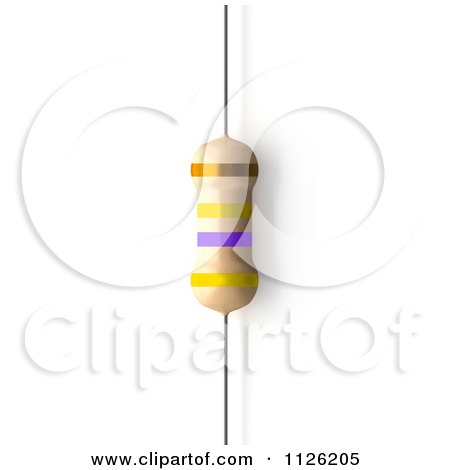 Clipart Of A 470000 Ohms 470 KiloOhms Resistor - Royalty Free CGI Illustration by Leo Blanchette