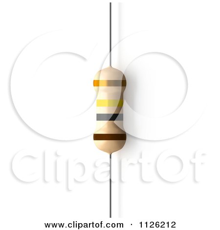 Clipart Of A 100000 Ohms 100 KiloOhms Resistor - Royalty Free CGI Illustration by Leo Blanchette