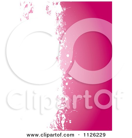 Clipart Of A Grungy White On Pink Splatter Background - Royalty Free Vector Illustration by michaeltravers