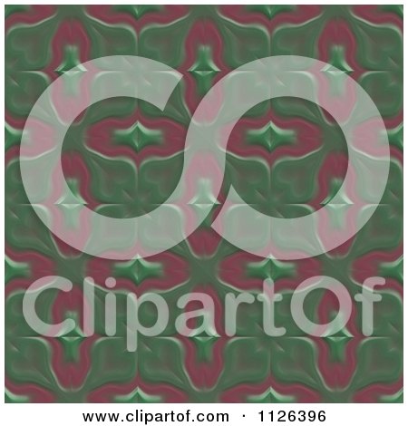Clipart Of A Seamless Green Floral Gaudy Texture Background Pattern - Royalty Free CGI Illustration by Ralf61
