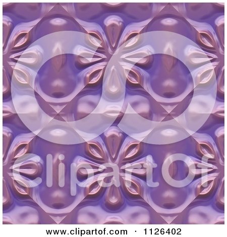 Clipart Of A Seamless Purple Floral Gaudy Texture Background Pattern - Royalty Free CGI Illustration by Ralf61