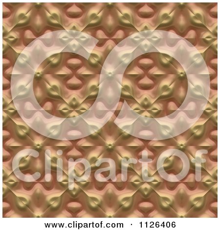 Clipart Of A Seamless Orange Floral Gaudy Texture Background Pattern - Royalty Free CGI Illustration by Ralf61