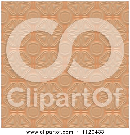 Clipart Of A Seamless Orange Floral Gaudy Texture Background Pattern - Royalty Free CGI Illustration by Ralf61