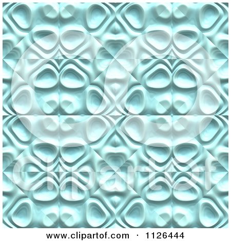 Clipart Of A Seamless Blue Floral Gaudy Texture Background Pattern - Royalty Free CGI Illustration by Ralf61