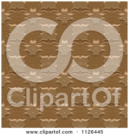 Clipart Of A Seamless Brown Floral Gaudy Texture Background Pattern - Royalty Free CGI Illustration by Ralf61