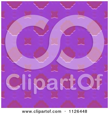 Clipart Of A Seamless Purple Floral Gaudy Texture Background Pattern - Royalty Free CGI Illustration by Ralf61