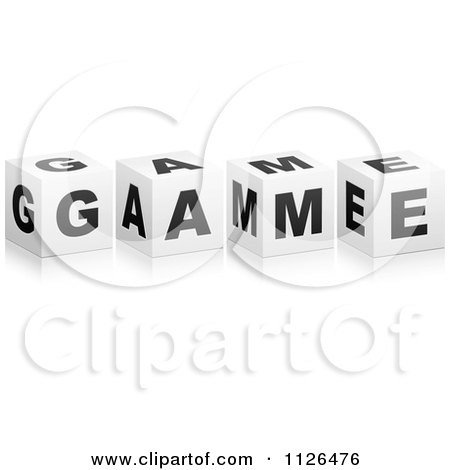 Clipart Of 3d GAME Cubes - Royalty Free Vector Illustration by Andrei Marincas