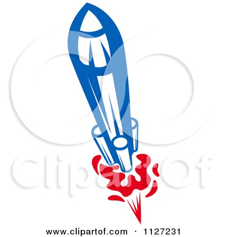 Clipart Of A Rocket Shuttle 3 - Royalty Free Vector Illustration by Vector Tradition SM