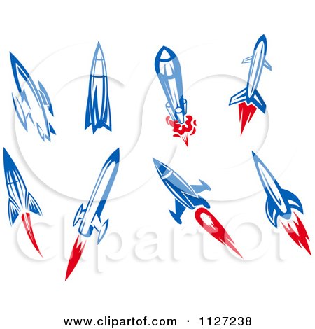 Clipart Of Rocket Shuttles - Royalty Free Vector Illustration by Vector Tradition SM