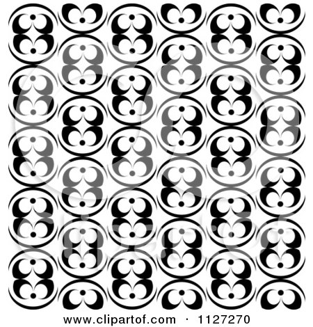 Clipart Of A Seamless Black And White Background Pattern - Royalty Free Vector Illustration by Vector Tradition SM